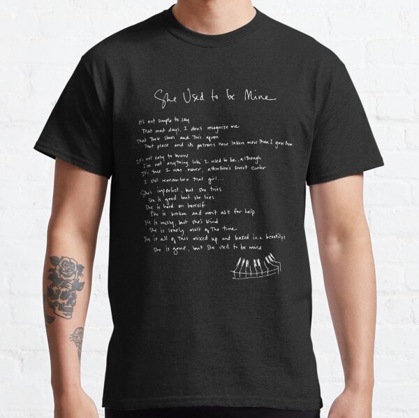 She Used To Be Mine - Sara Bareilles - Handwritten Lyrics- Waitress the Musical - Broadway, West End Classic T-Shirt RB0301 product Offical theused Merch
