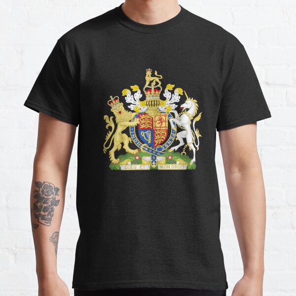 Royal Coat of Arms of the United Kingdom of Great Britain and Northern Ireland as used by King Charles III  Classic T-Shirt RB0301 product Offical theused Merch