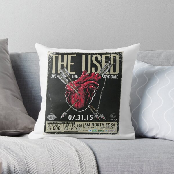 The used Band Throw Pillow RB0301 product Offical theused Merch