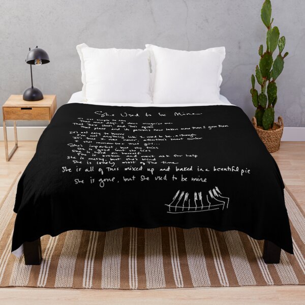 She Used To Be Mine - Sara Bareilles - Handwritten Lyrics- Waitress the Musical - Broadway, West End Throw Blanket RB0301 product Offical theused Merch