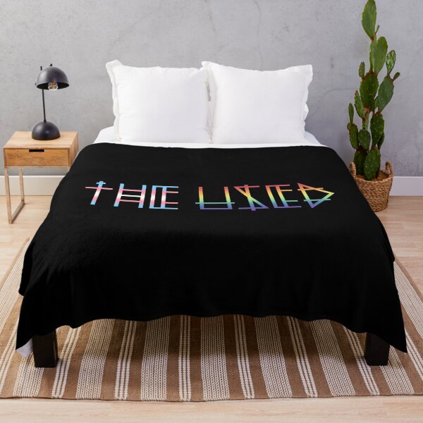 The used logo colorful Throw Blanket RB0301 product Offical theused Merch